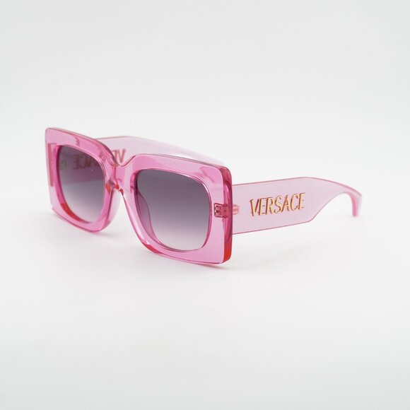 Versace VE4496U 5370/5M Sunglasses Pink Square Frame, Rose Grey Lenses main image 8
